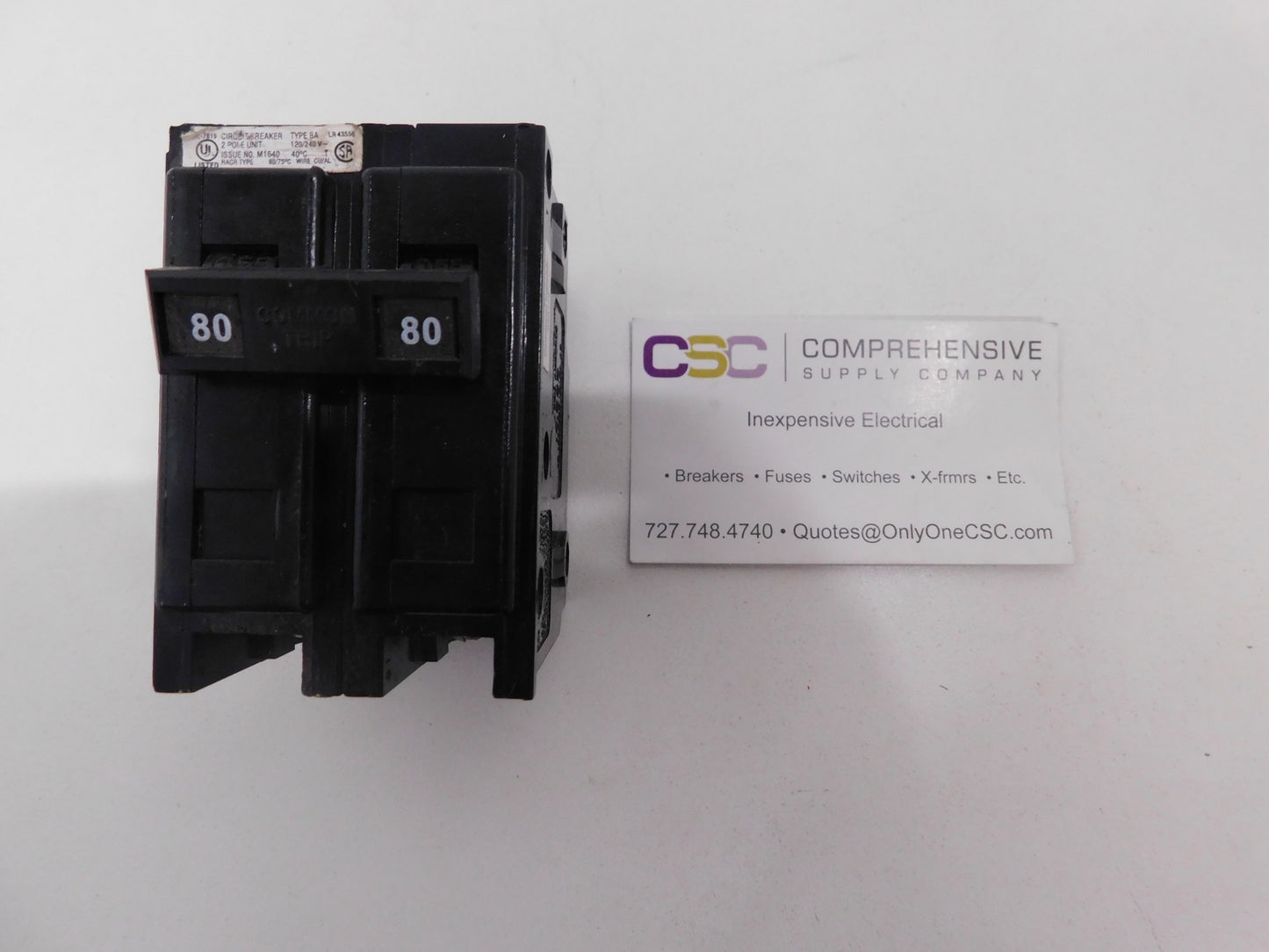 BAB2080 - Cutler Hammer 80A Amp 2P Pole 10kA@240V Bolt On Circuit Breaker