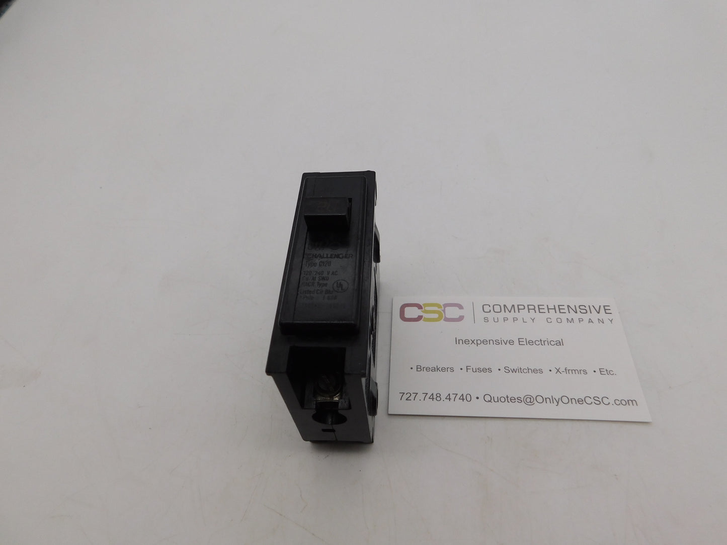 C120 - Challenger 20A Amp 1P Pole 10kA@120/240V Plug On Circuit Breaker