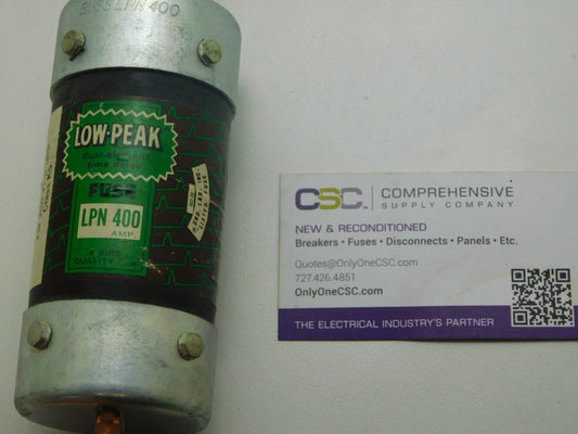 LPN400 - Bussmann 400A Amp 250V Class K5 Low-Peak Time-Delay Blade Fuse - Original Series