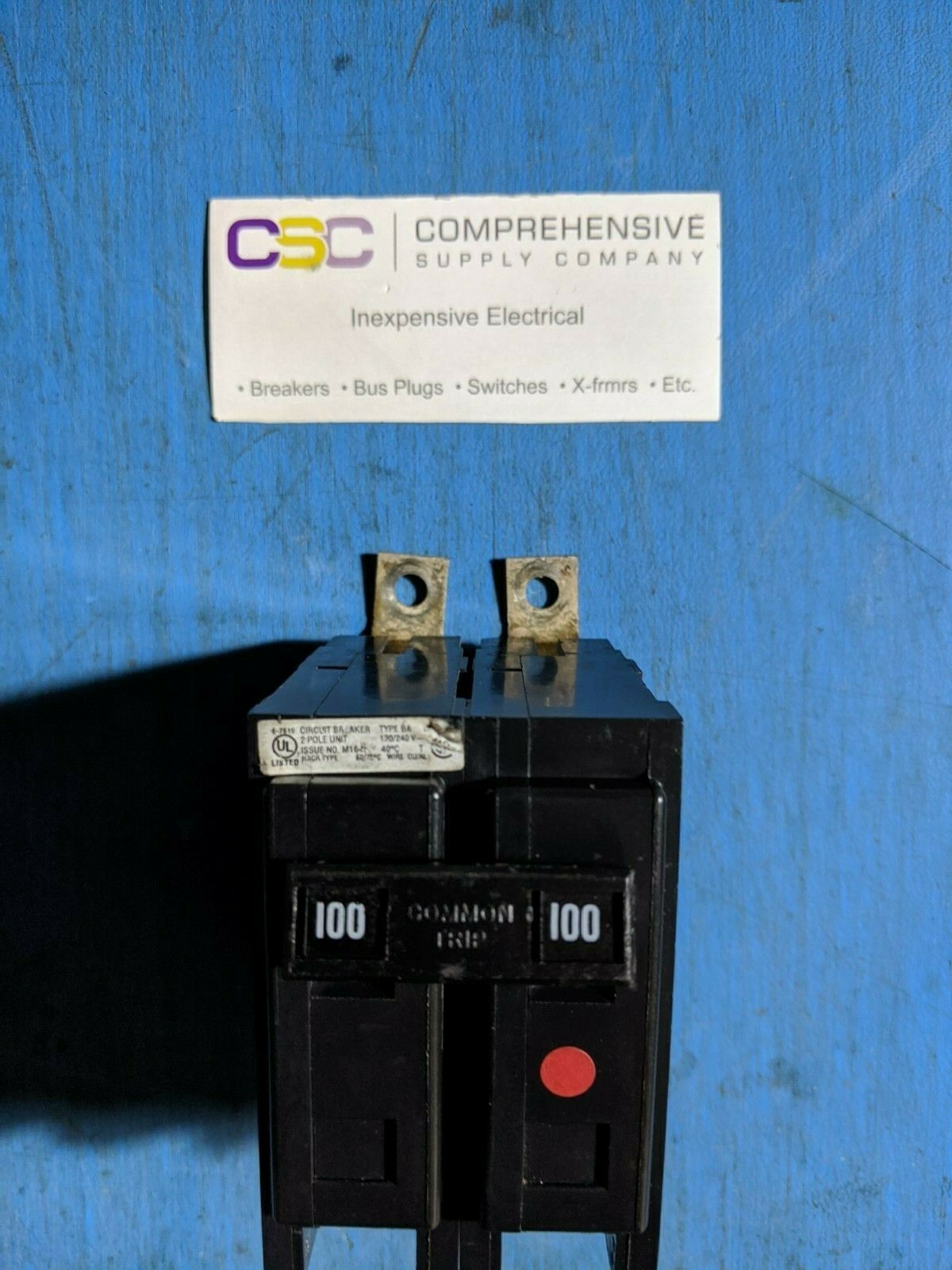 BAB2100 - Cutler Hammer 100A Amp 2P Pole 10kA@240V Bolt On Circuit Breaker