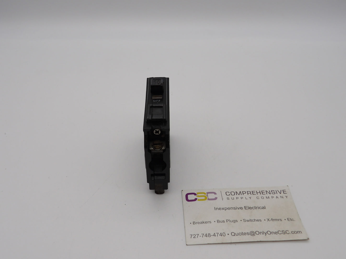 QO150 - Square D 50A Amp 1P Pole 10kA@120/240V Plug On Black Circuit Breaker
