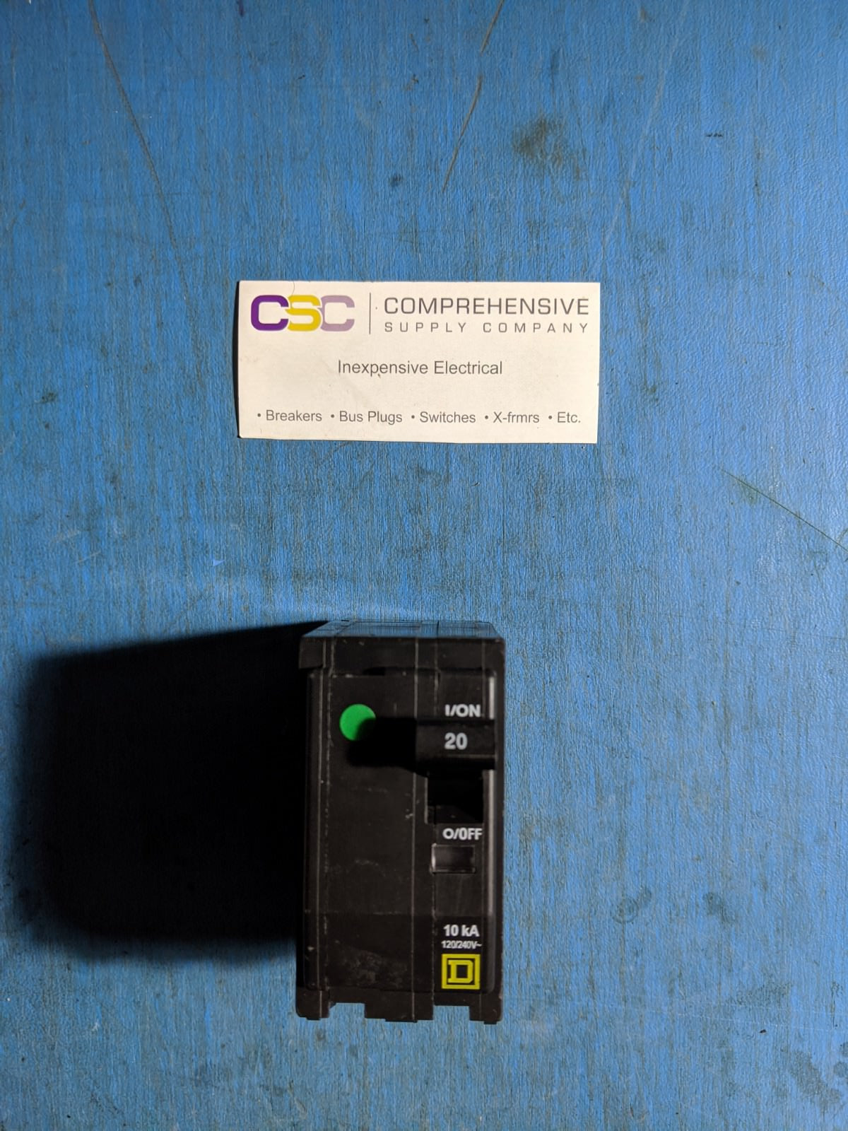 QO220 - Square D 20A Amp 2P Pole 10kA@120/240V Plug On Circuit Breaker