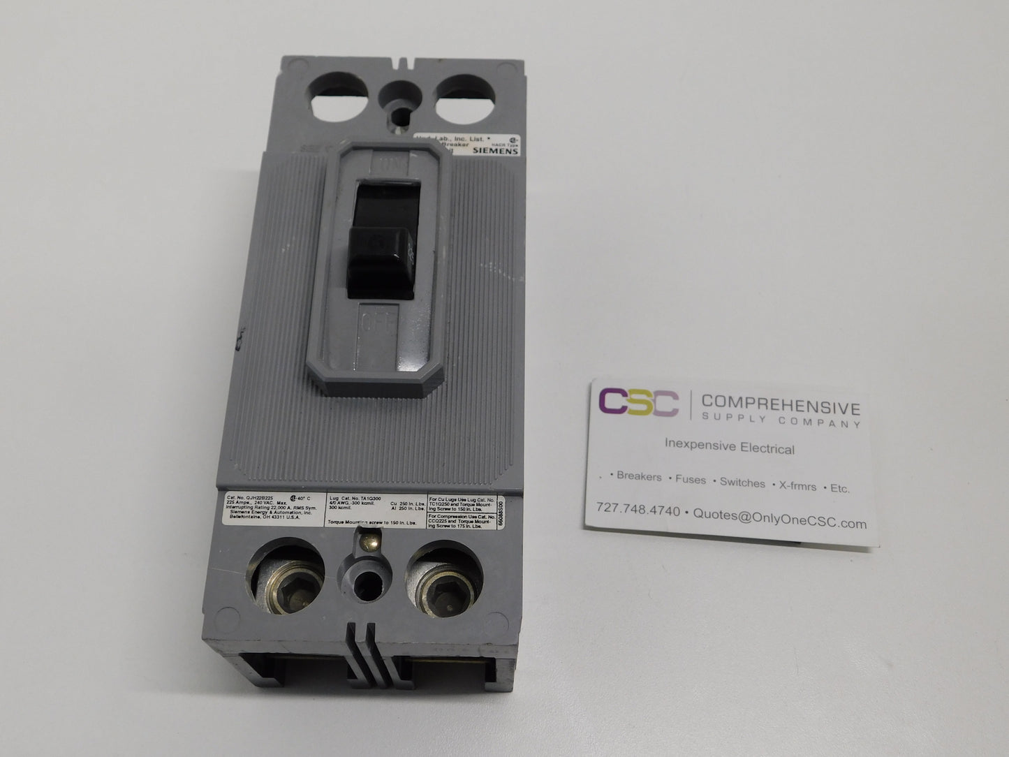 QJH22B225 - Siemens 225A Amp 2P Pole 22kA@240V Bolt On Circuit Breaker