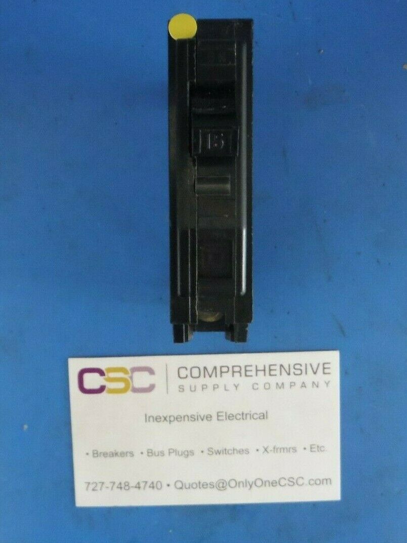 QO115 - Square D 15A Amp 1P Pole 10kA@120/240V Plug On Black Circuit Breaker