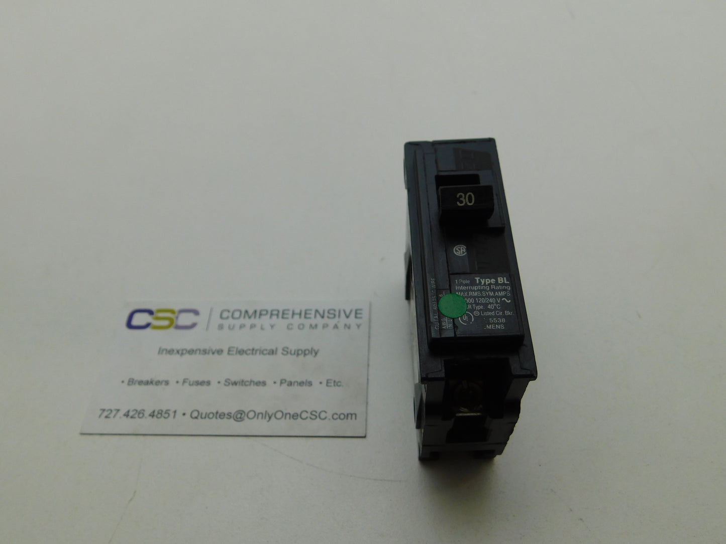 B130 - Siemens 30A Amp 1P Pole 10kA@120/240V Bolt On Circuit Breaker