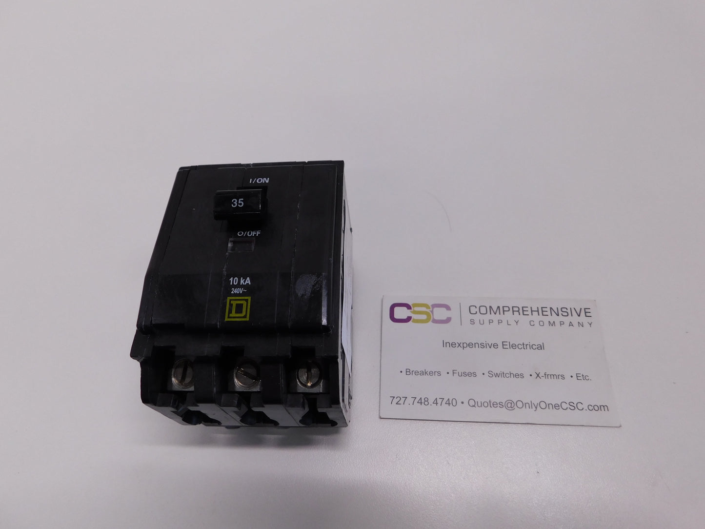 QO335 - Square D 35A Amp 3P Pole 10kA@240V Plug On Circuit Breaker