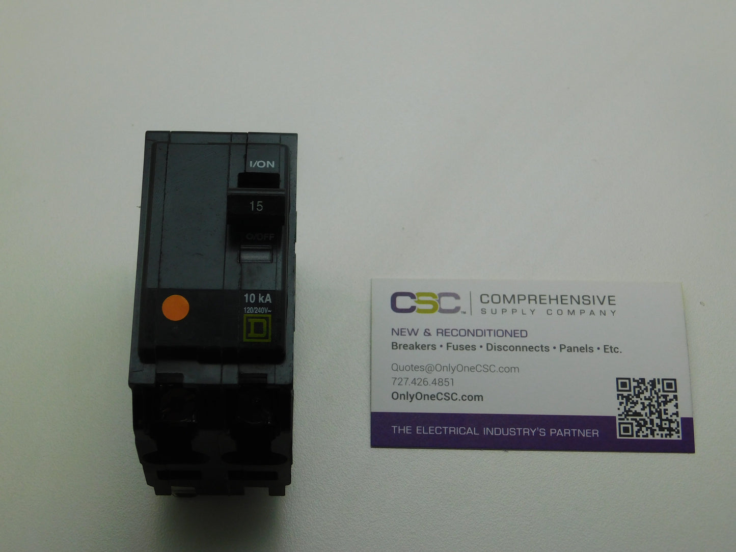 QO215 - Square D 15A Amp 2P Pole 10kA@120/240V Plug On Circuit Breaker