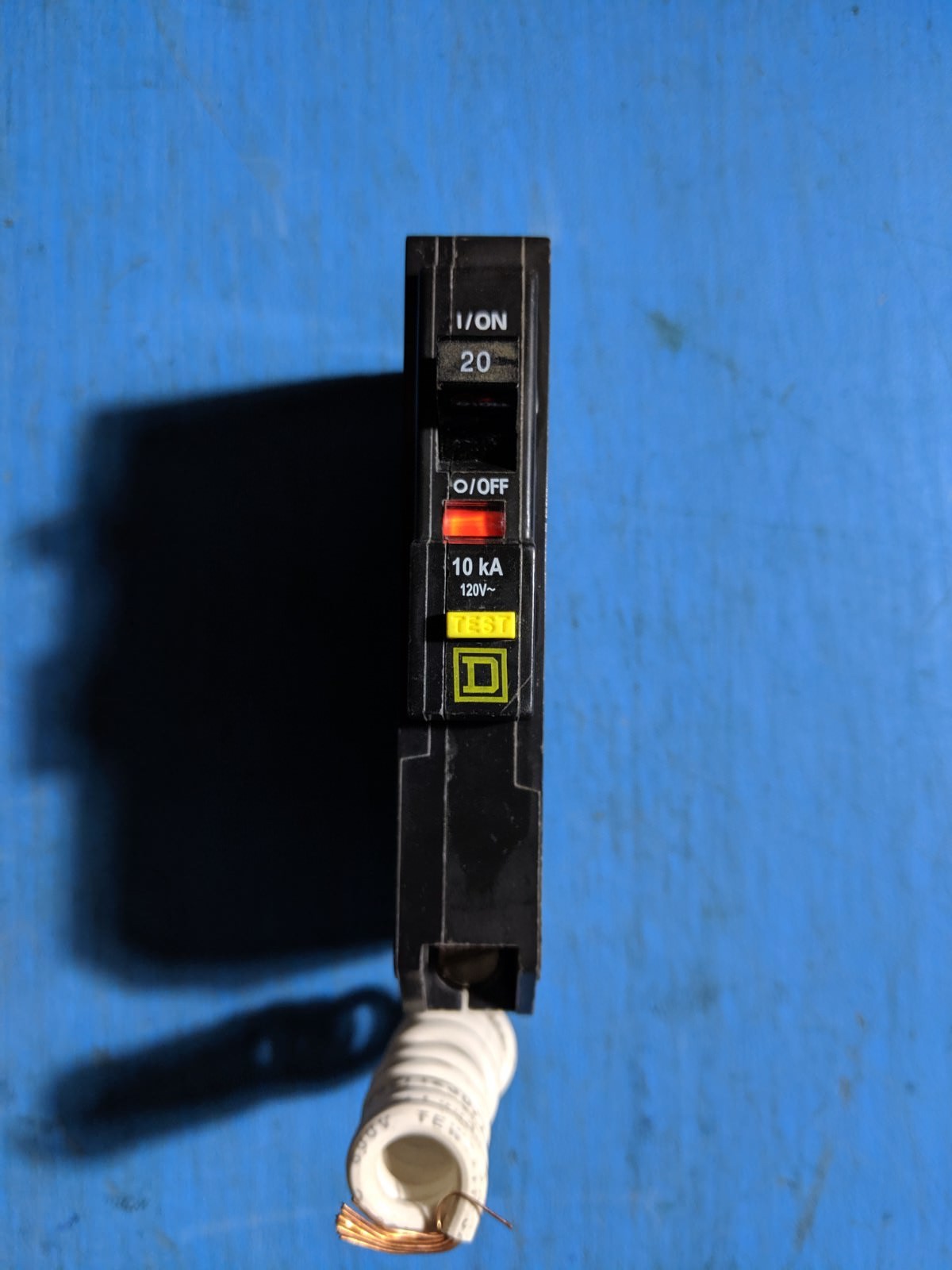 QO120GFI - Square D 20A Amp 1P Pole 10kA@120V Plug On Ground Fault GFCI Circuit Breaker