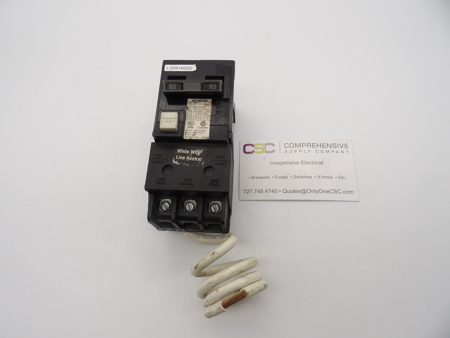 QF260A - Siemens 60A Amp 2P Pole 10kA@120/240V Plug On Ground Fault GFCI Circuit Breaker