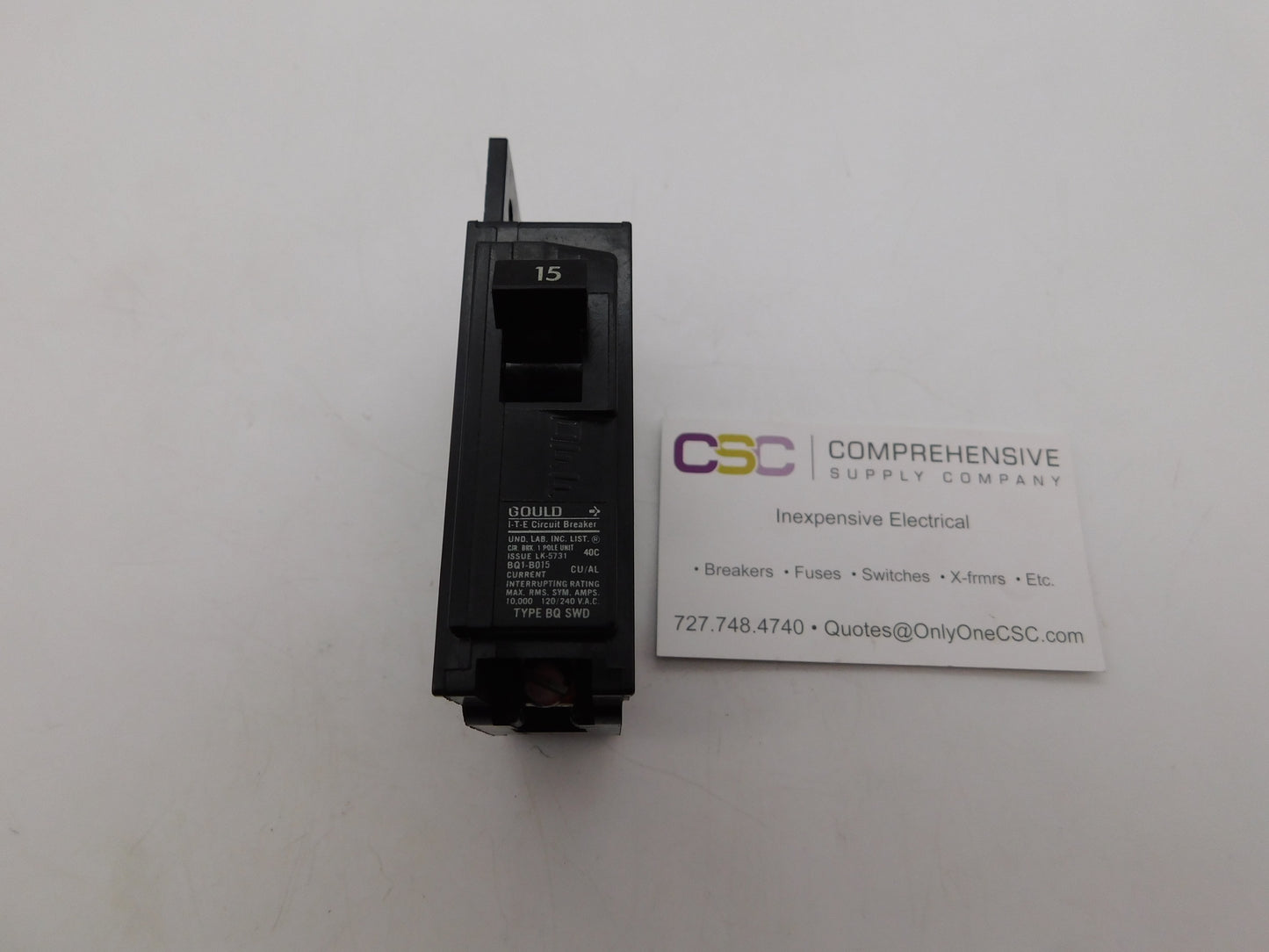 BQ1B015 - ITE 15A Amp 1P Pole 10kA@120/240V Bolt On Circuit Breaker - Older Series