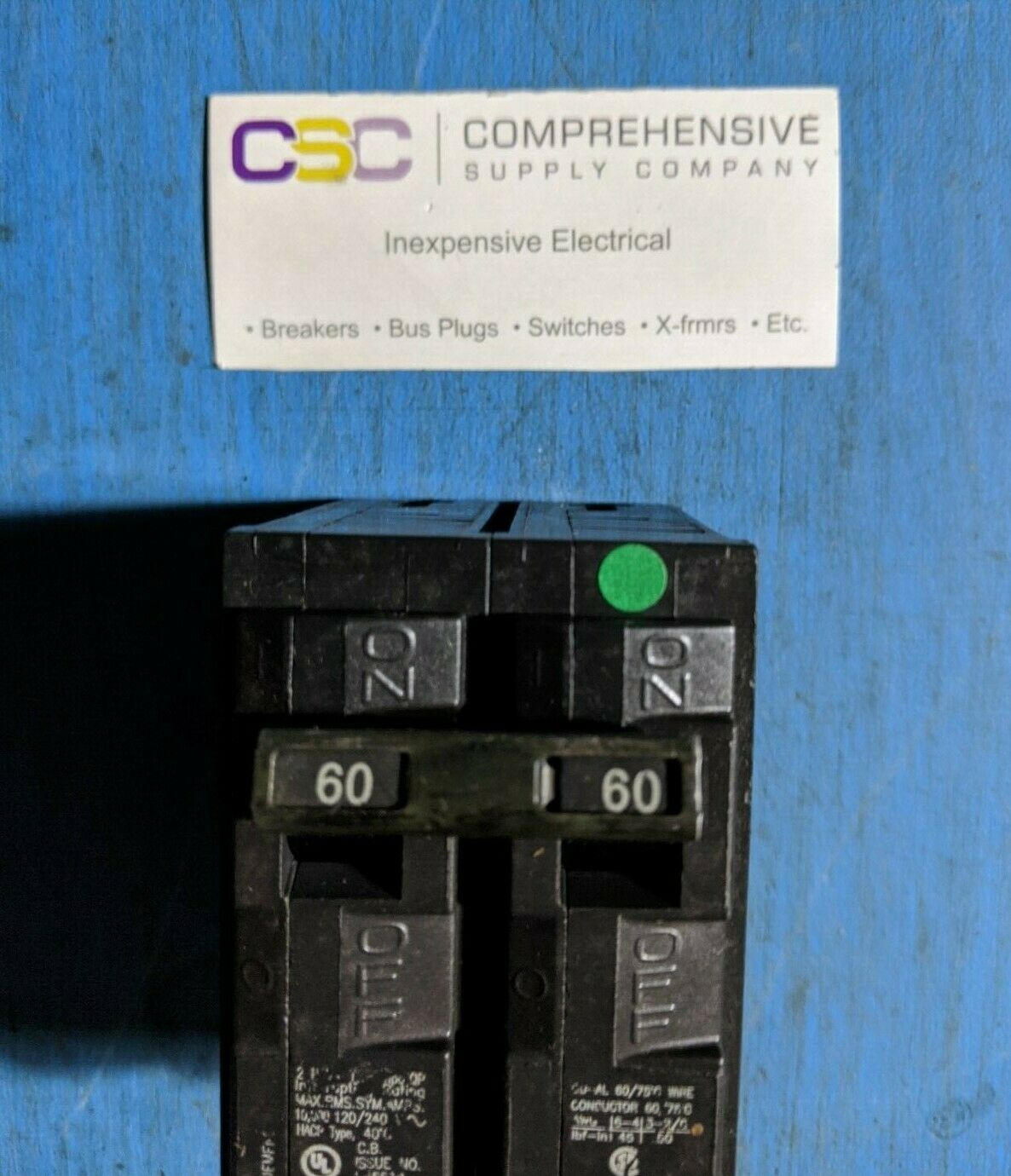 Q260 - Siemens 60A Amp 2P Pole 10kA@120/240V Plug On Circuit Breaker