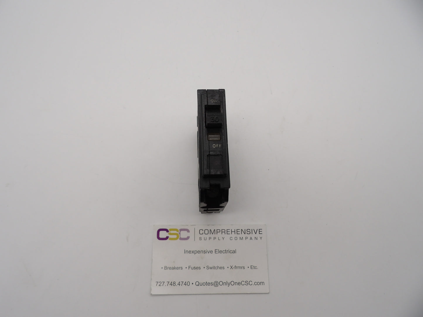 QO130 - Square D 30A Amp 1P Pole 10kA@120/240V Plug On Black Circuit Breaker