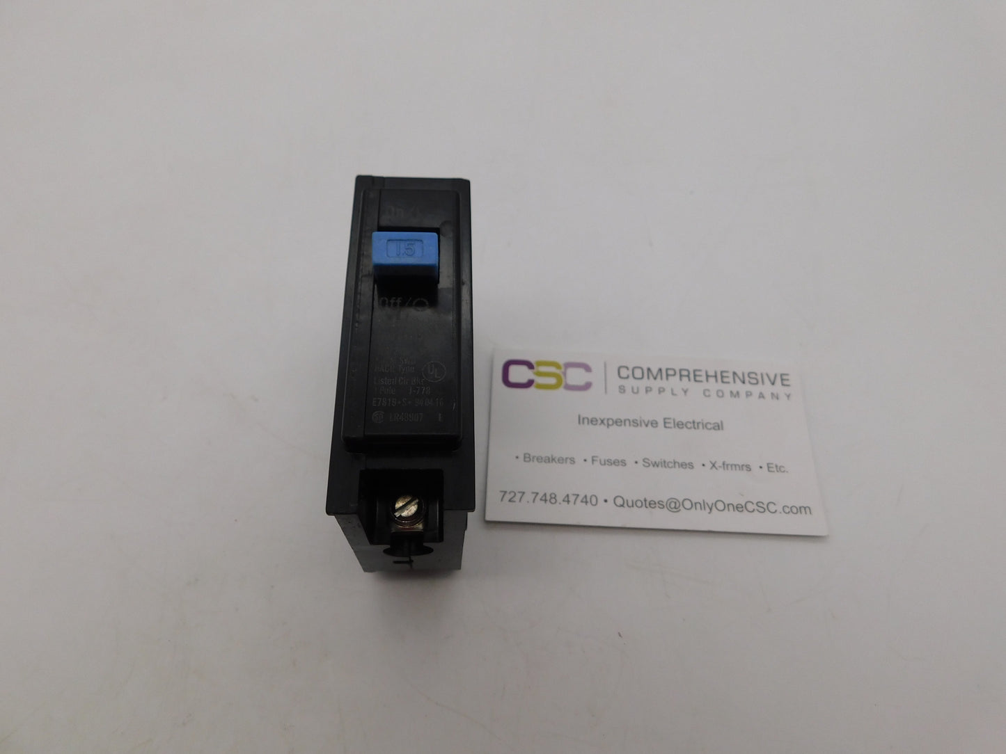 BR115 - Westinghouse 15A Amp 1P Pole 10kA@120/240V Plug On Circuit Breaker W/Blue Handle