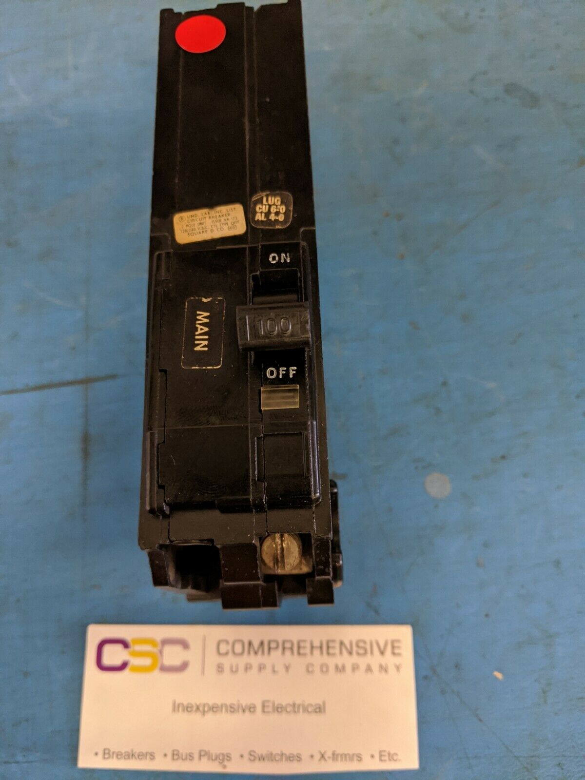 Q12100TF - Square D 100A Amp 2P Pole 10kA@120/240V Plug On Main Top Feed Circuit Breaker