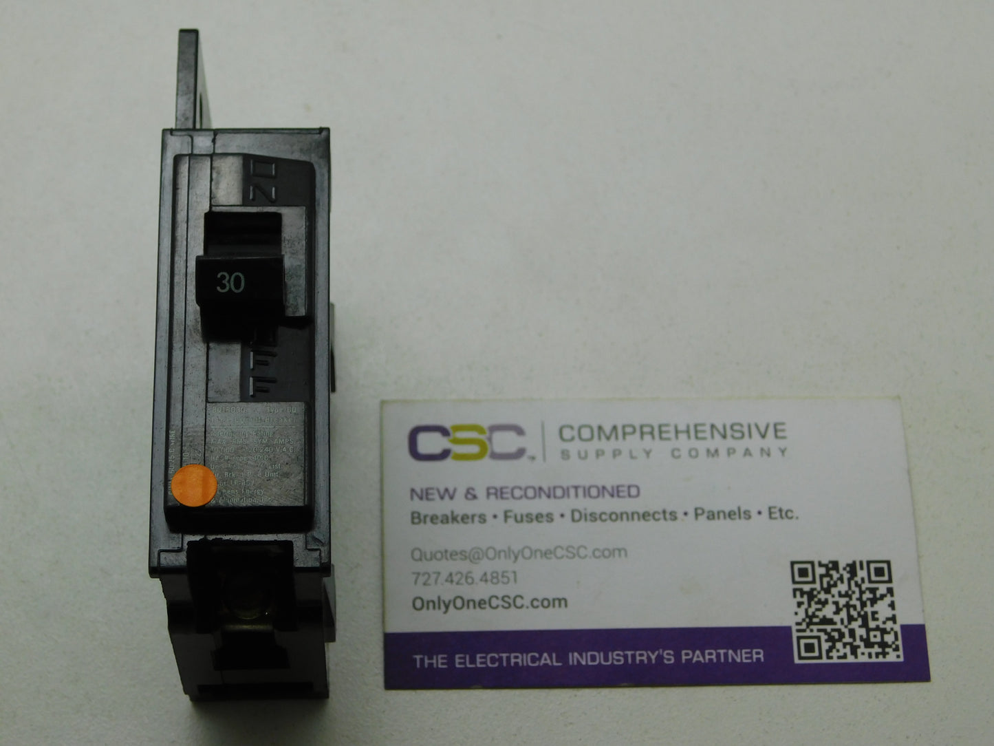 BQ1B030 - Siemens 30A Amp 1P Pole 10kA@120/240V Bolt On Circuit Breaker - Older Series