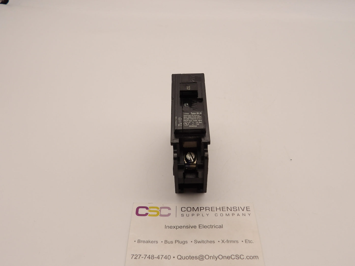 B115H - Siemens 15A Amp 1P Pole 22kA@120/240V Bolt On Circuit Breaker - Older Series