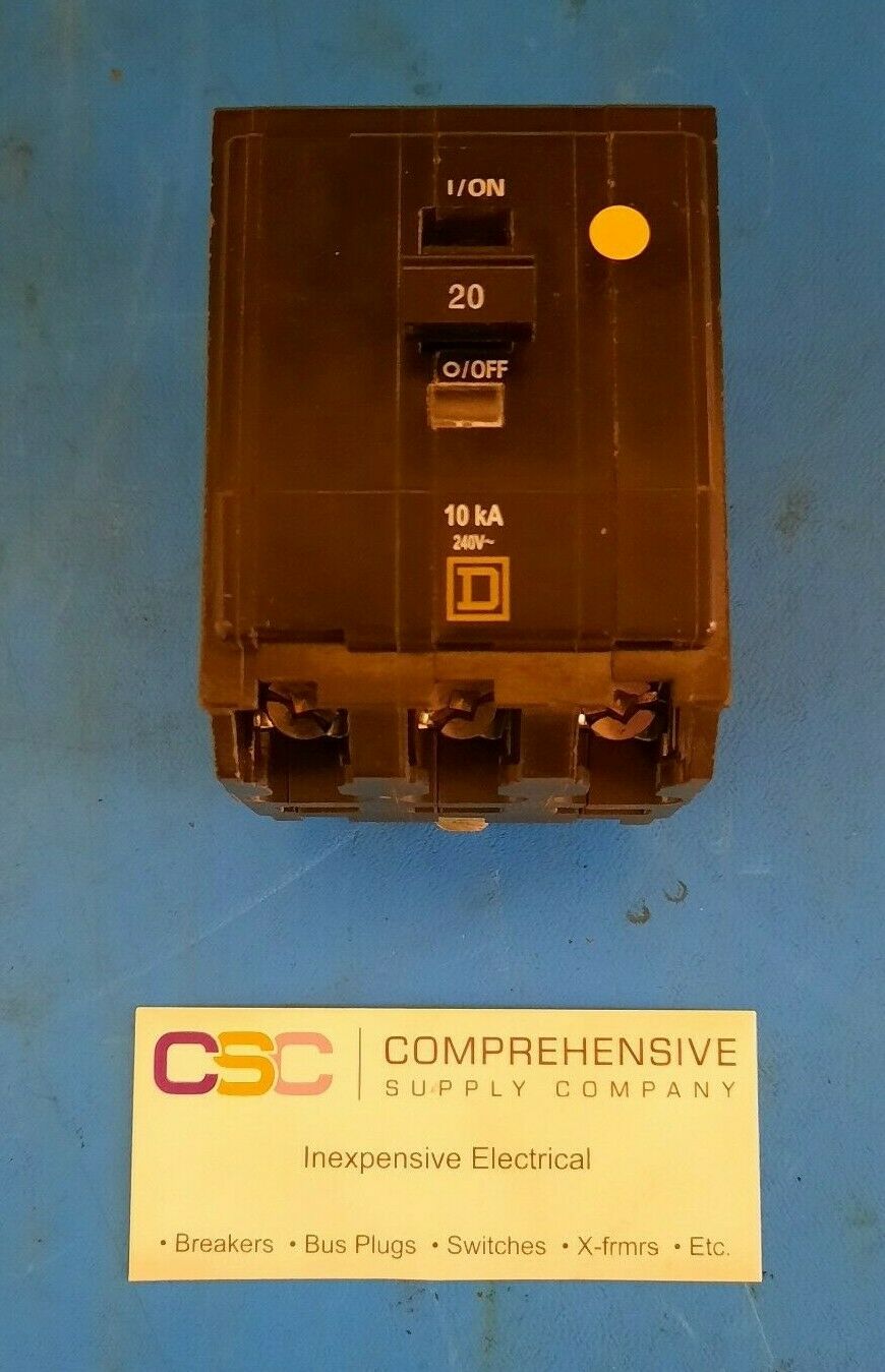 QOB320 - Square D 20A Amp 3P Pole 10kA@240V Bolt On Circuit Breaker