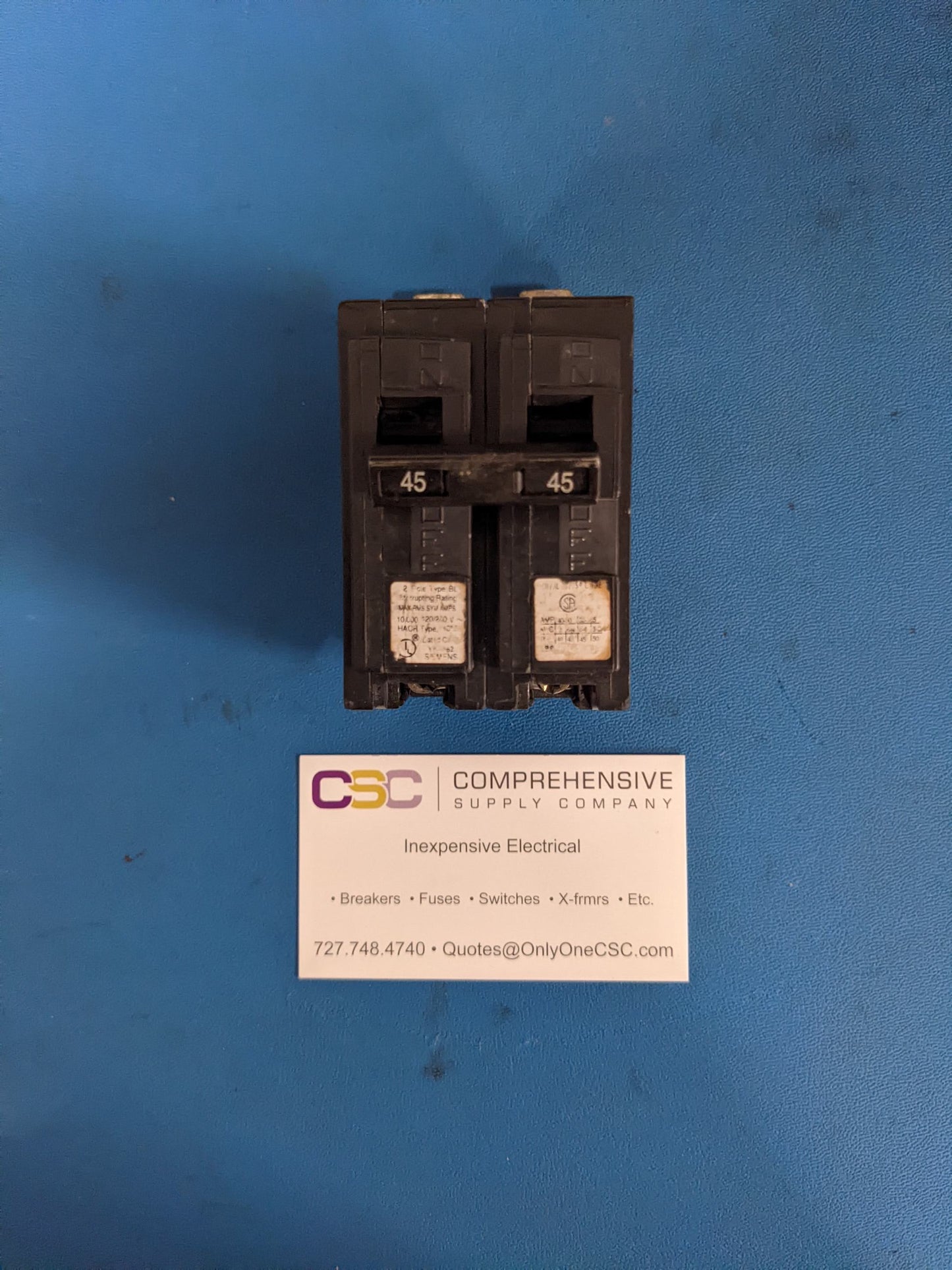 B245 - Siemens 45A Amp 2P Pole 10kA@120/240V Bolt On Circuit Breaker