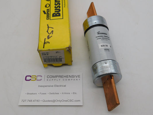 NON-200 - Bussmann 200A Amp 250V Class H One-Time Blade Fuse