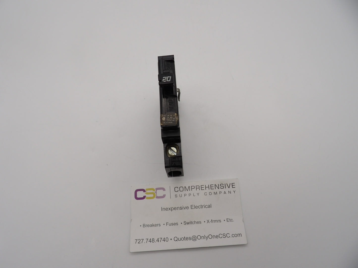 A120R - Challenger 20A Amp 1P Pole 10kA@120/240V Plug On Circuit Breaker W/Right Clip