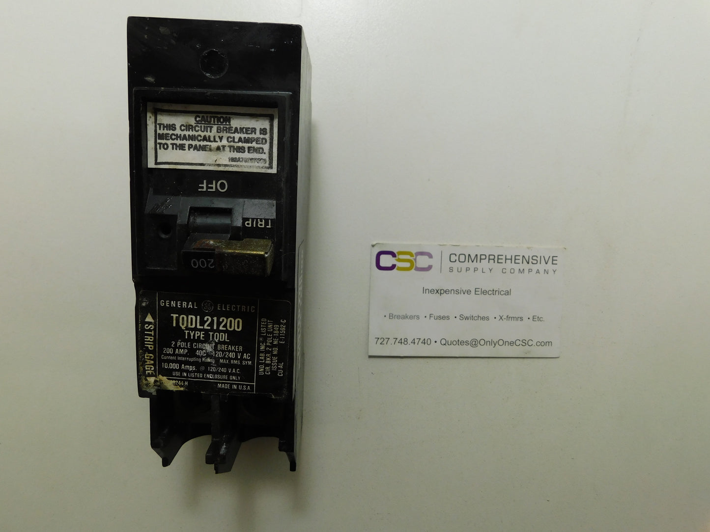 TQDL21200 - GE 200A Amp 2P Pole 240V Tqdl Main Circuit Breaker