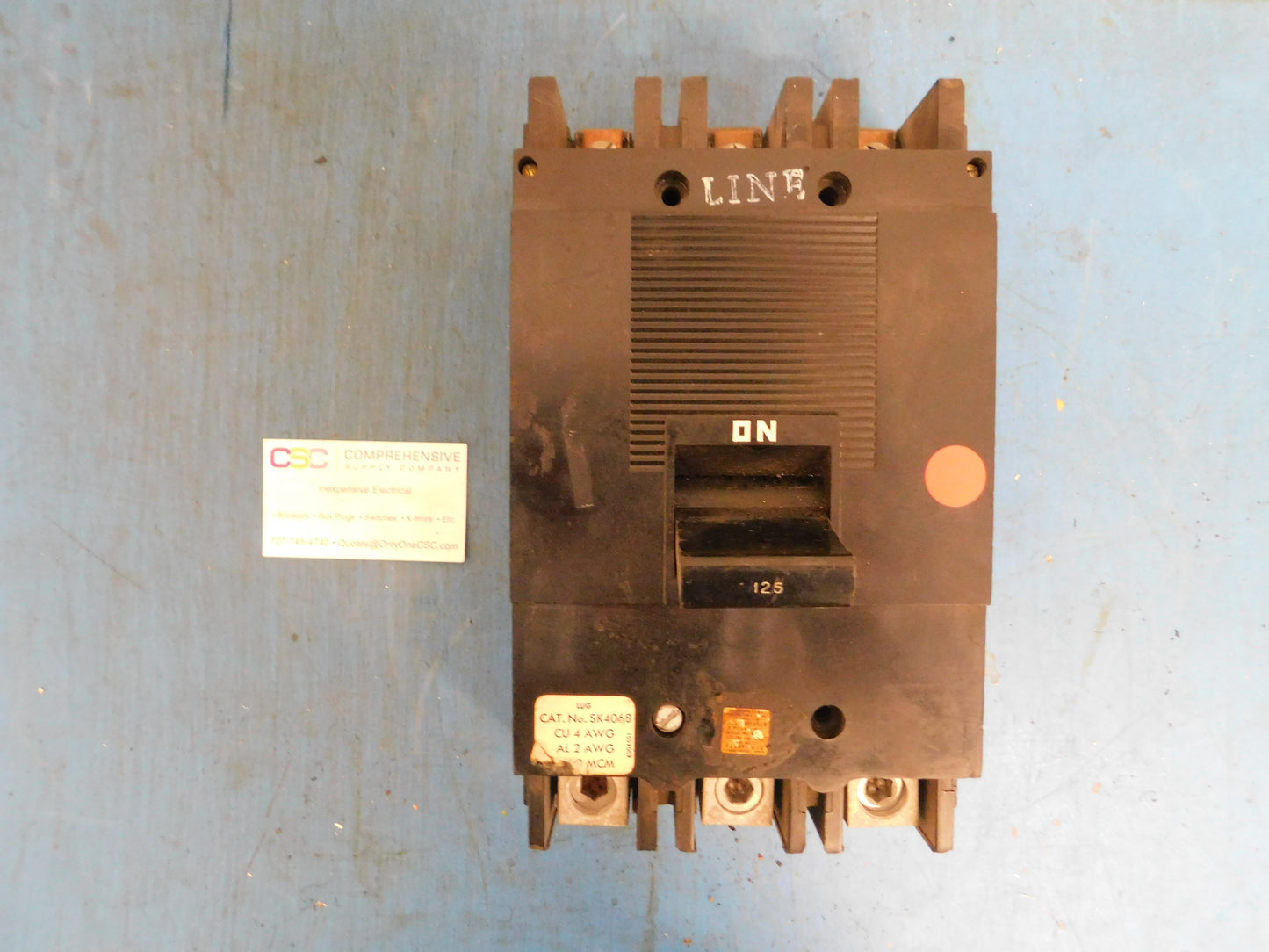 997317 - Square D 125A Amp 3P Pole 10kA@600V Bolt On Type Ml3 Circuit Braker