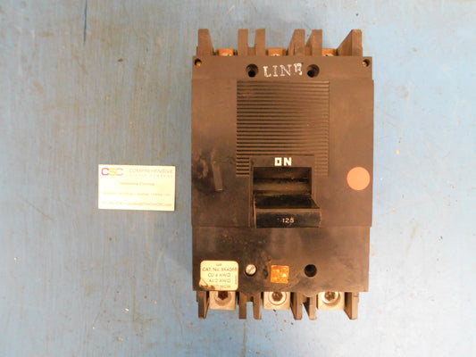997317 - Square D 125A Amp 3P Pole 10kA@600V Bolt On Type Ml3 Circuit Braker