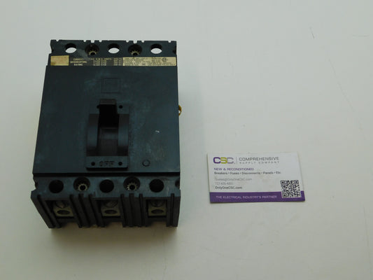 FAL36100 - Square D 100A Amp 3P Pole 600V 14kA@480V Bolt On Black Circuit Breaker