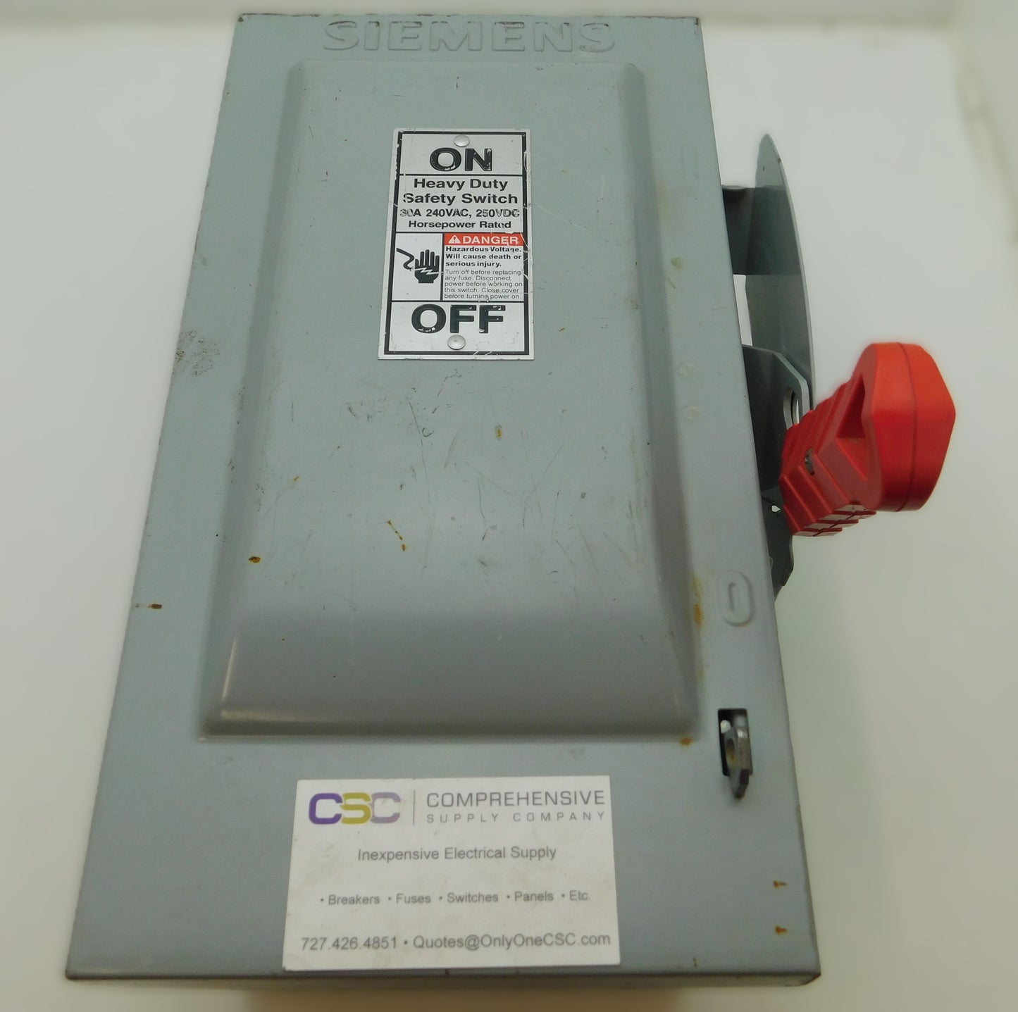 HF221N - Siemens 30A Amp 2P Pole 240V Nema 1 Fusible Heavy Duty Safety Switch W/Neutral