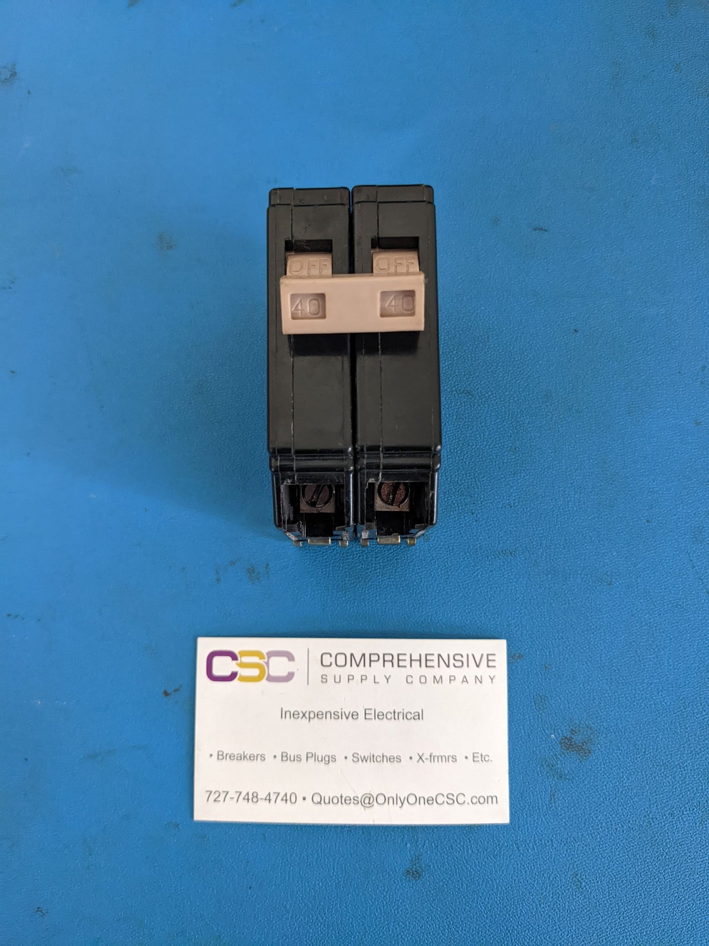 CH240 - Cutler Hammer 40A Amp 2P Pole 10kA@120/240V Plug On Circuit Breaker W/Metal Foot