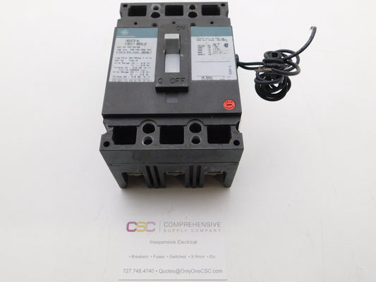 TED136100 - GE 100A Amp 3P Pole 600V 18kA@480V Bolt On Circuit Breaker W/120V Shunt Trip