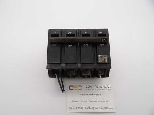 THQB32070ST1 - GE 70A Amp 3P Pole 10kA@240V Bolt On Circuit Breaker W/120V Shunt Trip- Older Series