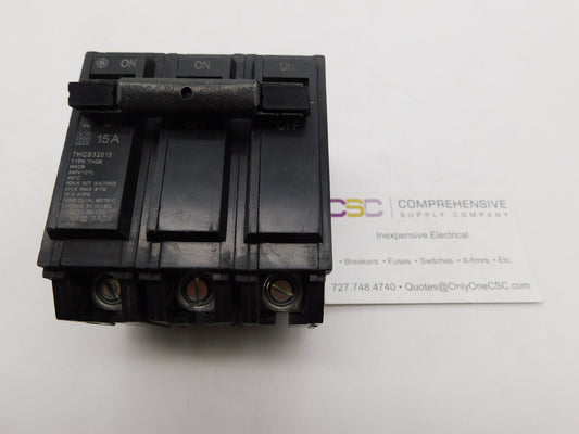 THQB32015 - GE 15A Amp 3P Pole 10kA@240V Bolt On Circuit Breaker