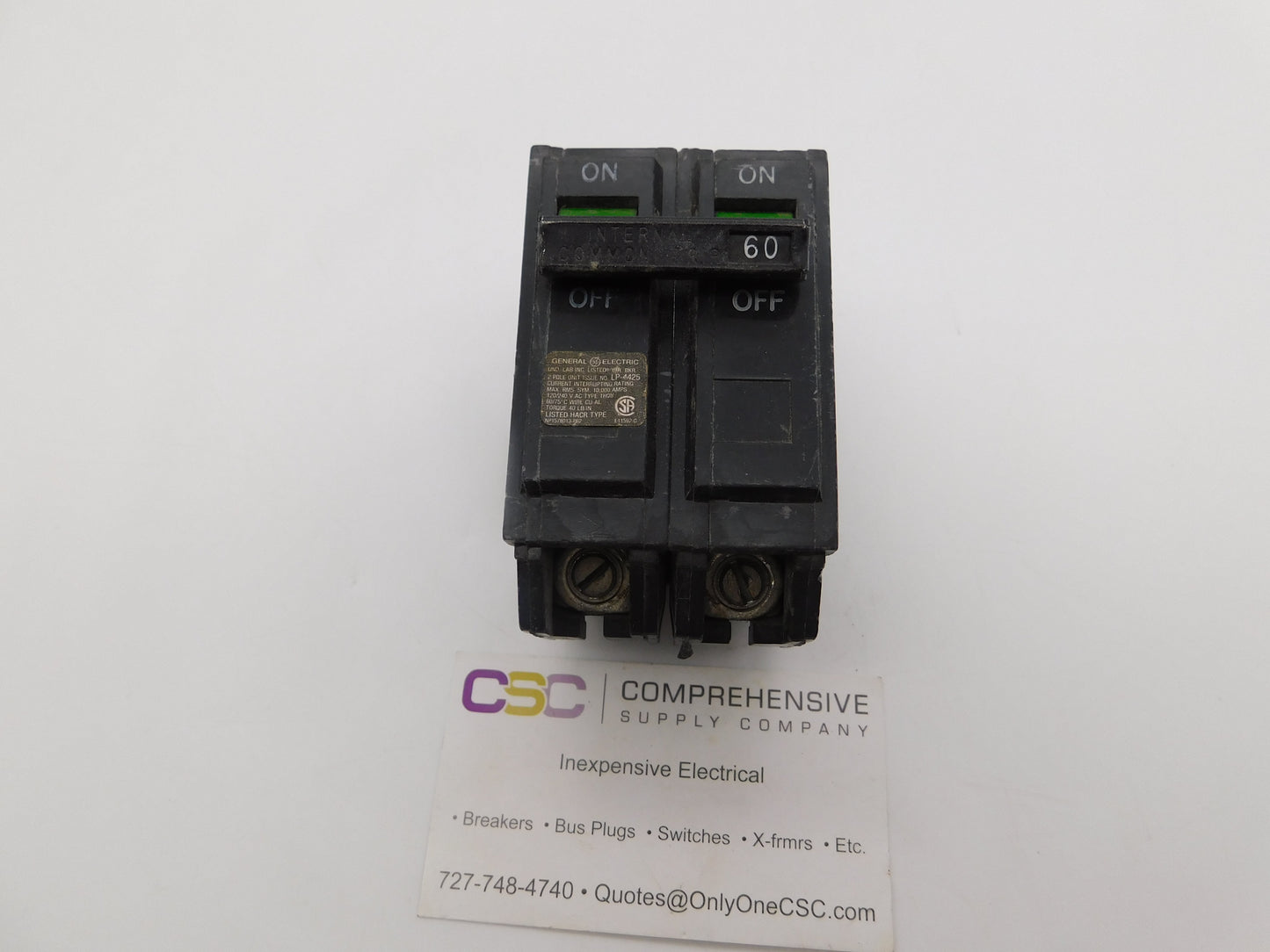 THQB2160 - GE 60A Amp 2P Pole 10kA@120/240V Bolt On Circuit Breaker - Older Series