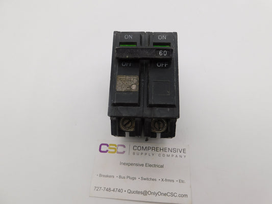 THQB2160 - GE 60A Amp 2P Pole 10kA@120/240V Bolt On Circuit Breaker - Older Series