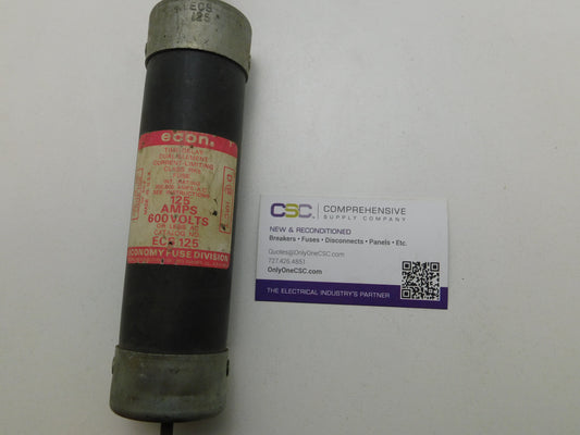 ECS125 - Econ 125A Amp 600V Class Rk5 Time Delay Blade Fuse - Original Series