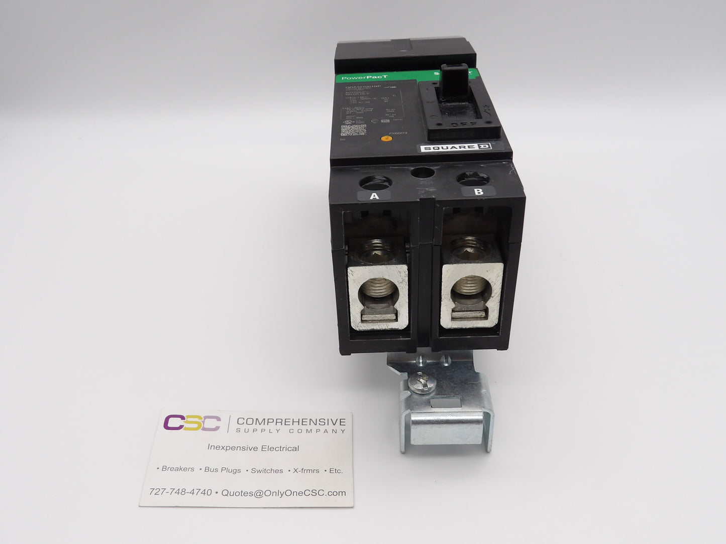QDA221001 - Square D 100A Amp 2P Pole 25kA@240V Ab I-Line Plug On Powerpact Circuit Breaker