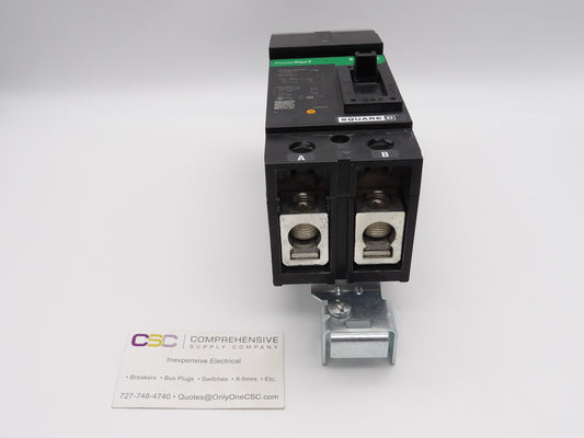 QDA221001 - Square D 100A Amp 2P Pole 25kA@240V Ab I-Line Plug On Powerpact Circuit Breaker