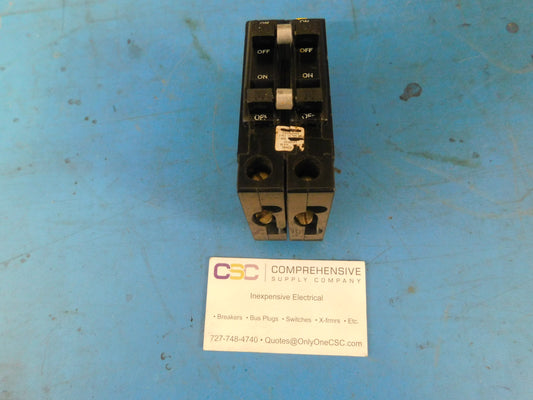 QOT22030 - Square D 20A/30A/20A/30A Amp 4P (2P/2P) Pole 10kA@120/240V Plug On Quadplex Circuit Breaker W/Rejection Hook - Older Series