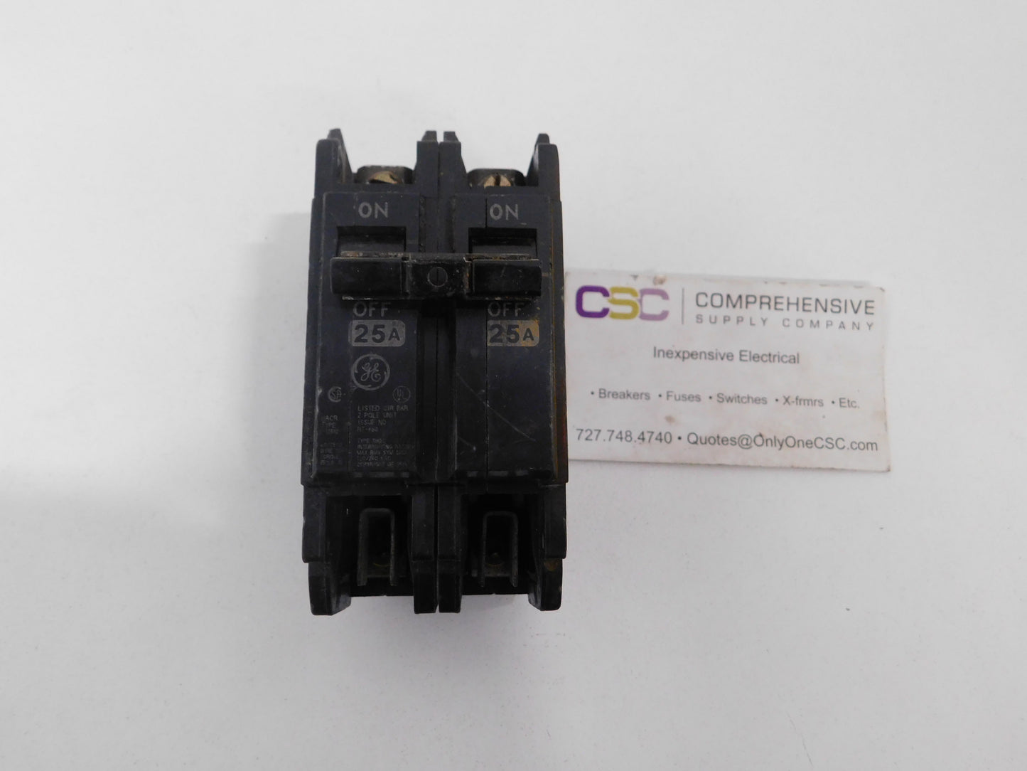 THQC2125CC - GE 25A Amp 2P Pole 10kA@120/240V Feed Through Circuit Breaker
