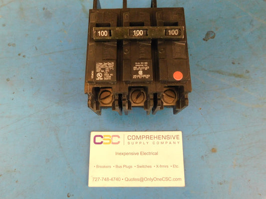BQ3B100 - Siemens 100A Amp 3P Pole 10kA@240V Bolt On Circuit Breaker
