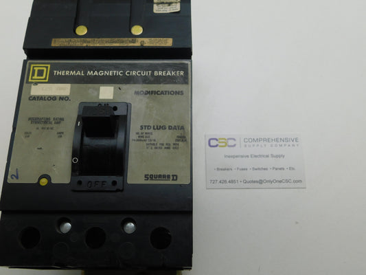 Q232125 - Square D 125A Amp 3P Pole 10kA@240V I-Line Plug On Circuit Breaker W/Gray Label