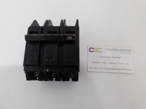 TQC32020 - GE 20A Amp 3P Pole 5kA@240V Bolt On Circuit Breaker