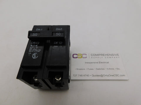 CL250 - Eaton 50A Amp 2P Pole 10kA@120/240V Plug On Circuit Breaker