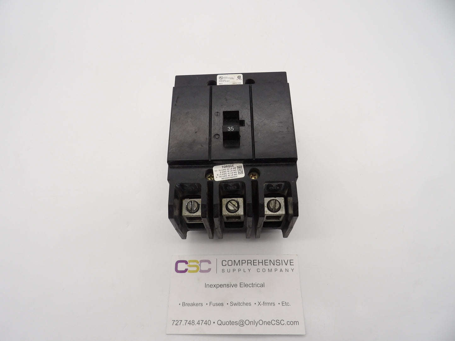 GHB3035 - Cutler Hammer 35A Amp 3P Pole 14kA@480Y/277V Bolt On Circuit Breaker