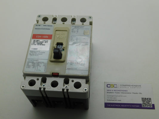EDH3200 - Eaton 200A Amp 3P Pole 100kA@240V Bolt On Circuit Breaker W/Red Label