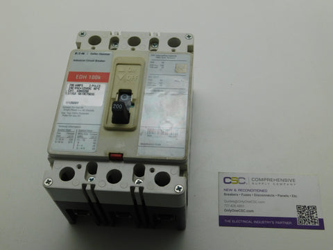 EDH3200 - Eaton 200A Amp 3P Pole 100kA@240V Bolt On Circuit Breaker W/Red Label