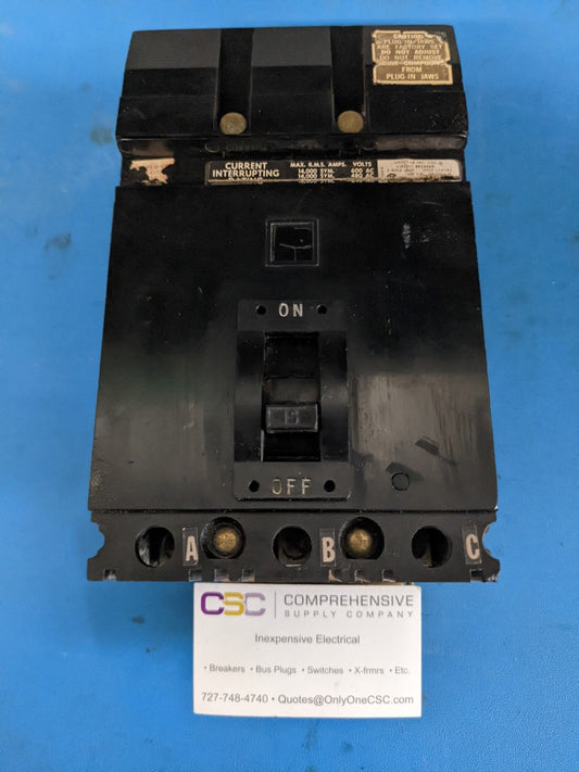 FA36015 - Square D 15A Amp 3P Pole 600V 18kA@480V I-Line Plug On Black Circuit Breaker