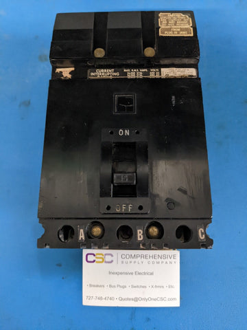 FA36015 - Square D 15A Amp 3P Pole 600V 18kA@480V I-Line Plug On Black Circuit Breaker