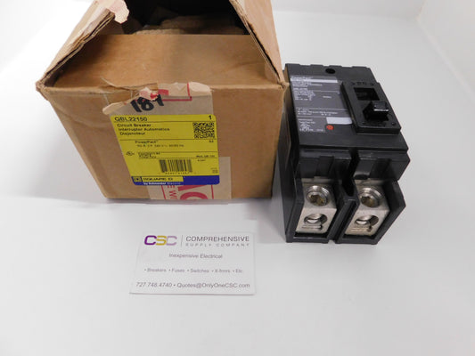 QBL22150 - Square D 150A Amp 2P Pole 10kA@240V Feed Through Powerpact Circuit Breaker